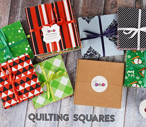 Soimoi Precut 10-inch Japanese Sashiko Prints Cotton Fabric Bundle Quilting Squares Charm Pack DIY Patchwork Sewing Craft- White & Blue - size: 10x10 Inches