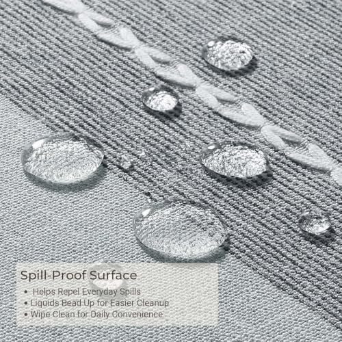 Waterproof Outdoor Rectangular Tablecloth, Gray Stripe, 55 x 70 Inch - color: 02-dusk Gray Stripe, size: 70" x 55" (Rectangular)