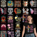 Dazoratix Religious Iron on Transfers - 20 Sheets Christian Jesus DTF Ready to Press Bible Verse God Cross Heat Patches Stickers Vinyl Decals for T Shirts Clothes Bag Hat Pillow DIY Crafts Decorations - style: Christian Jesus