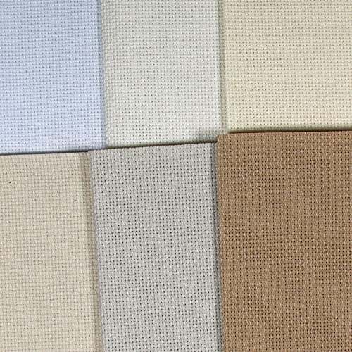 KCS 6 pc of 12" x 18" (30cmx45cm) Counted Cotton Aida Cloth Cross Stitch Fabric (18CT-G) - color: 18ct-g