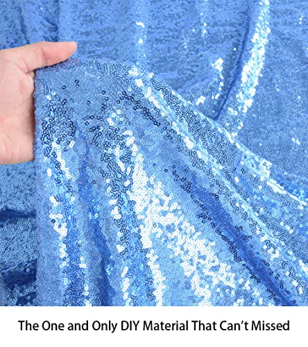ShiDianYi Sequin Fabric by The Yard Sequince Material Sparkly Fabric -1016S (1 Yard, Baby Blue) - color: Baby Blue, size: 1 Yard