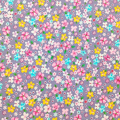 8 pcs/lot Fabric Bundles Top Cotton 19.69" x 19.69" (50cm x 50cm) Quilt, Pre-Cut Squares Sheets for Patchwork Sewing Quilting Crafting, Purple Floral. - color: M-8