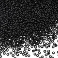 PH PandaHall Black Seed Beads, 6000 Pcs 11/0 Glass Seed Beads 2mm Round Waist Bead Mini Spacer Bead for Earrings Bracelet Necklaces Eyeglass Chain Jewelry DIY Crafts Making - color: Black-6000 Pcs