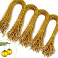 Christmas Tree Ornament String Hanger Precut Ribbon Hook with Snap Fastener - color: Gold, size: 400pcs