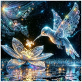 Hummingbird Stamped Cross Stitch Kits for Adults -Embroidery Kits for Beginners Adults,11 CT Patterns Dimensions Counted Cross Stitch Kits for Adults Arts Craft 14x14 inch - color: Cross stitch-32