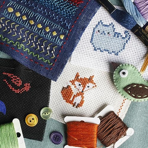 Essentials By Leisure Arts Aida Cloth, 14 Count, Oatmeal Cross Stitch Fabric, Embroidery Fabric, Cross Stitch Supplies for Crafting, Stitching, and Sewing Projects 30X36