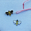 Bee Needle Minders for Cross Stitch, The Set of 2 Magnetic Needle Nanny, Embroidery Needlework Accessories