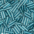 4200pcs Glass Bugle Beads, Mini Long Tube Seed Beads Bulk, Tiny Small Loose Spacer Embroidery Beaded for Bracelets Jewelry Making Sewing, Crafts, Christmas Ornaments, 2×6mm, Lake Blue - color: Teal