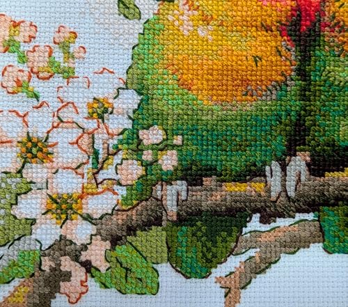 RIOLIS 1780 Lovebirds Counted Cross Stitch Kit 7.75 x 7.75 in - style: Lovebirds 1780