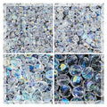 275 pcs Set of Czech Faceted Glass Beads, Fire-Polished Round Crystal AB - 3mm (100pcs), 4mm (100pcs), 6mm (50pcs), 8mm (25pcs) kit for Jewelry Making - color: Faceted, Crystal AB