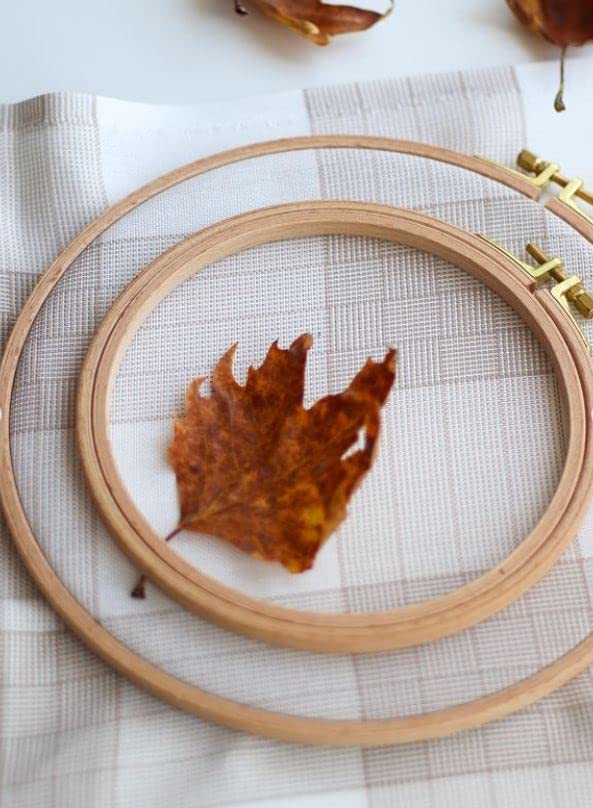 Nurge Premium Quality Beech Wood Embroidery Hoop, Cross Stitch Hoop with Gold Plated Adjustable Brass Screw for DIY Projects Ideal for Crafters,Beginners & Professionals - 11.02" Dia & 0.31" Thick - size: 11.02" / 280mm Dia
