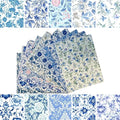 100% Cotton Quilting Fabric Jelly Roll Fabric-Blue Paisley Floral - color: Blue Paisley