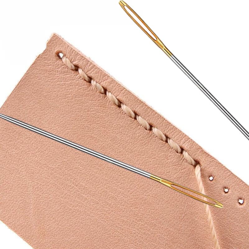 Premium Large Eye Sewing Needles,13 Size Sharp Needles for Hand Sewing,Embroidery,Quilting,Stitching,Repair - Stainless Steel Leather Thread Needle,Yarn Sewing Tapestry Needles with Threader - color: 51 Pack