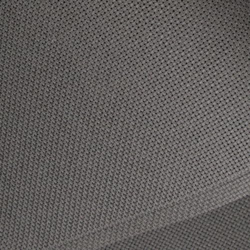 KCS 19" x 28"(48cmx72cm) 18CT Counted Cotton Aida Cloth Cross Stitch Fabric (Dark Grey) - color: Dark Grey