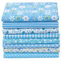 Aubliss 8pcs Fat Quarter Fabric Bundles (100% Cotton - 20'' x 20'') - color: Blue