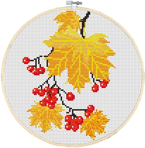 Awesocrafts Cross Stitch Kits Golden Age 11CT Stamped Patterns Easy Cross Stitching Embroidery Needlework Kit Supplies (Golden Age) - color: Golden Age