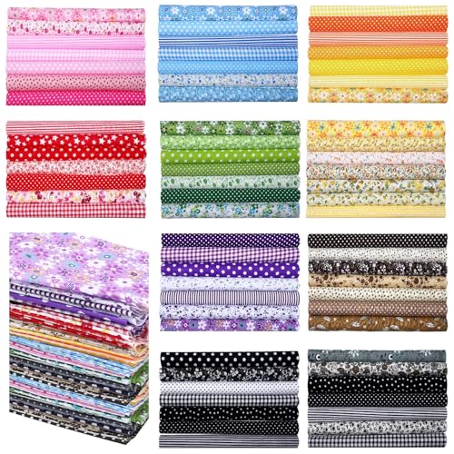 Tudomro 70 Pcs 10 x 10 Cotton Fabric Square for Quilting, Floral - color: Stylish Style