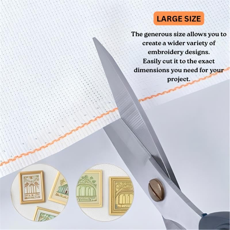 Zweigart Aida Cloth 14 Count – Natural White (101), 19.7" x 39.4", 100% Cotton Fabric for Cross Stitch & Embroidery Projects - color: Natural White (101), size: 19.7" x 39.4"