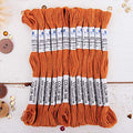 12 Skeins ThreadArt Cotton Embroidery Floss, Golden Brown - color: Golden Brown