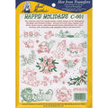 Aunt Martha's Happy Holidays Iron On Transfer Pattern Collection, Thanksgiving and Christmas Motifs