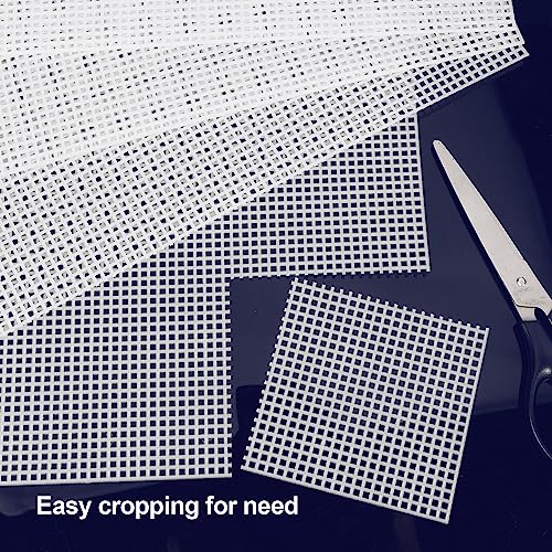 Caydo 8 Pieces 7 Count Plastic Canvas Sheets, Plastic Mesh Sheet - color: Clear White - 8pcs
