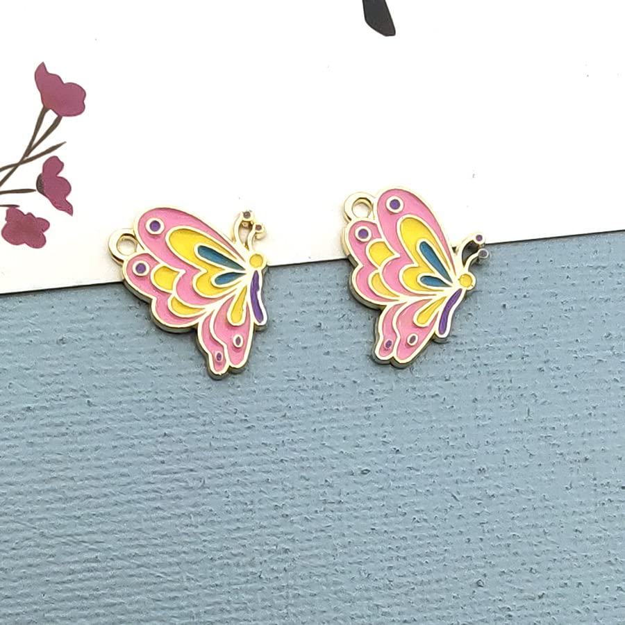 Beautiful Butterfly Needle Minder Magnetic for Cross Stitch, Pink and Blue Butterfly Needle Holder for Embroidery Needlework, Needlework Accessories（2 PCS）