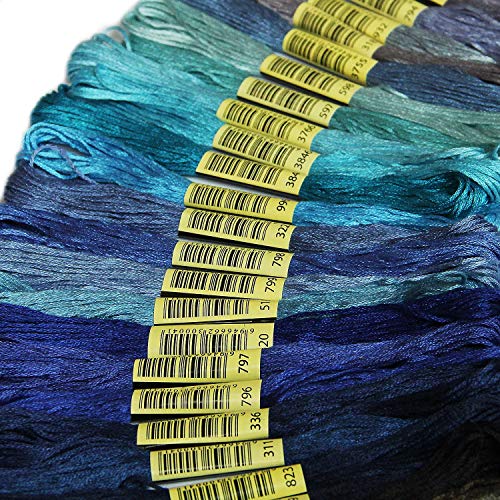 ATDAWN Rainbow Color Embroidery Thread,Cross Stitch Threads, Bracelets Floss, Crafts Floss, 150 Skeins