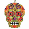 Verde Beaded Cross Stitch Halloween Kit 2016 Mill Hill Calavera Charmed Ornaments MH161622