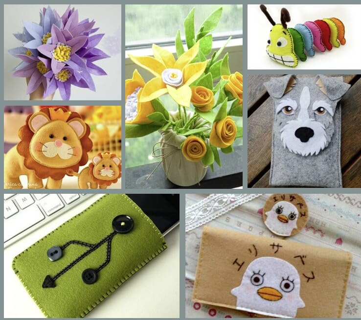 YYCRAFT Stiff Felt Sheets Thick Felt 9 Inch X 12 Inch - 30 Pcs Pack(15 Colors) - color: 15 Colors