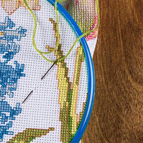 10pcs Cross Stitch Fabric DIY Cross Stitch Aida Cloth Fabric for Embroidery DIY Handmade Art Craft (5.9×5.9in)