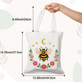 Nuberlic Embroidery Tote Bag Kit for Beginners with Bee Floral Pattern - color: bee2
