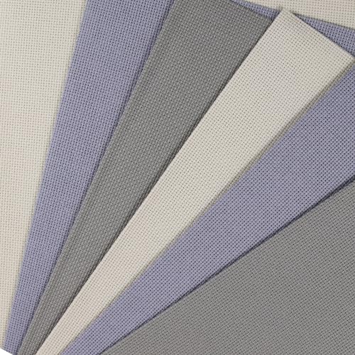 KCS 4/6 pc of 12" x 18" (30cmx45cm) 18CT Counted Cotton Aida Cloth Cross Stitch Fabric (6 pc, Pearl Grey+Light Steel Grey+Medium Grey) - color: Pearl Grey+light Steel Grey+medium Grey, size: 6 pc