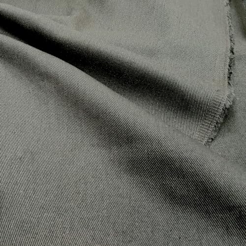 Premium Thick Cotton Twill Fabric By The Yard|12OZ Weight|58" Width|for Sewing,Quilting & Crafting-Dark Grey - color: Dark Grey