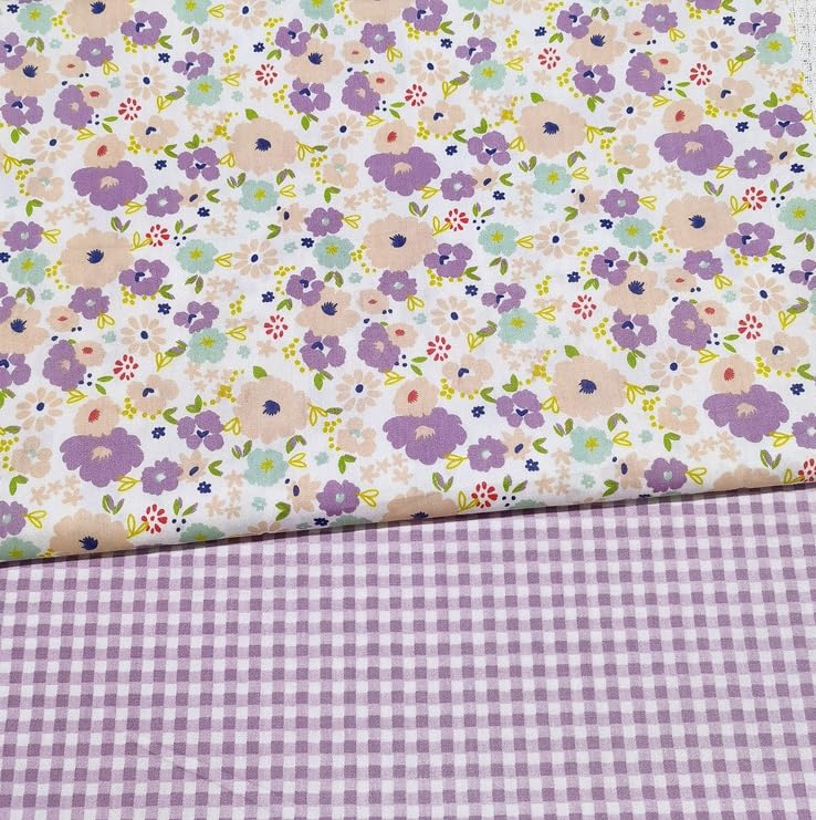 Cotton Fabric DIY Making Supplies Quilting Patchwork Fabric Fat Quarter Bundles DIY for Quilting Cotton Patchwork Cushions (Flowers Square, 20" x 20") - color: 7pcs Flowers Square, size: 20" x 20"