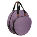 EXCEART Embroidery Project Handbag Embroidery Kit Storage Bag with Multiple Elastic Loops Zipper Pocket Large Circular Opening Handle 12.59 X 11.81 X 2.36 in - color: Purple