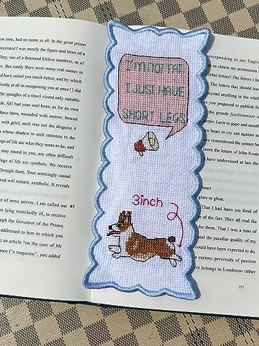 6 pcs Dog Bookmark Cross Stitch Kits,Small Easy, Bookmarks Cross Stitch,14 Count Counted Cross Stitch Kits,Cotton Thread, Cotton Dog Bookmarks Counted Cross Stitch Kits