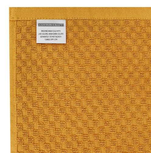 COTTON CRAFT Amazing Kitchen Towel - 12 Pack 100% Cotton Waffle Terry Towel - color: Harvest Multi, size: 12 Pack