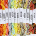 KCS Big skeins of 25 Meters Size 25 Color Variegated Cross Stitch Stranded Threads,12 skeins,09 - color: 12skeins09, size: 12 skeins