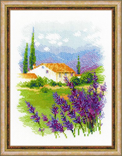 RIOLIS 1691 Farm in Provence Counted Cross Stitch Kit 7 x 9.5 in