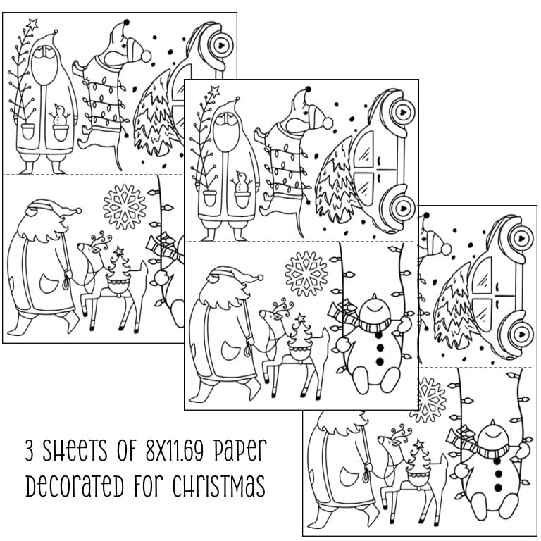 Water Soluble Embroidery Patterns Stabilizers, Stick and Stitch Embroidery Transfers Paper Tear Away Embroidery Stabilizer with Fun Designs for Stitching (Christmas x3) - color: Christmas x3