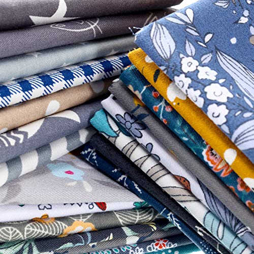 Tatuo 30 Pieces 10 x 10 Inches Cotton Fabric Bundle Squares Patchwork Floral Fabric Sewing Quilting Bundles Assorted Pattern Cloth for DIY Scrapbook Craft Making - style: Classic