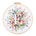 Amiiba Embroidery Starter Kit with Letter E Pattern, DIY Full Range Stamped Embroidery Cross Stitch Kits for Beginners Adults (Letter E) - color: Letter E
