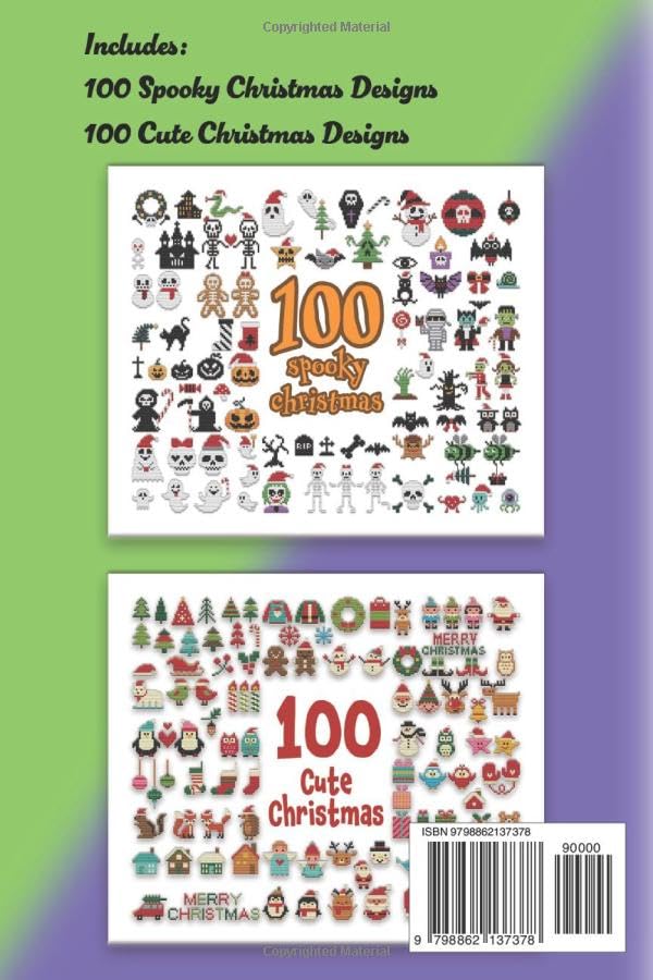 200 Cute and Spooky Christmas Cross Stitch: Small motifs 1 to 3 inch