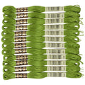 DMC 6-Strand Embroidery Cotton Floss, Medium Parrot Green - color: Medium Parrot Green, size: 8.7 yards