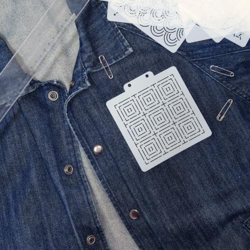 34 Pcs Sashiko Stencil Kit,Reusable Plastic Embroidery Quilting Templates