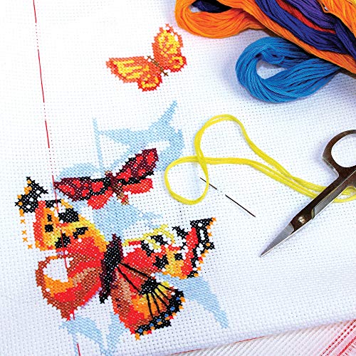 Yurdon Aida Cloth 14 Count Cross Stitch Fabric, 12 by 18 inches, 8 Color