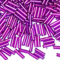 2000pcs Glass Bugle Beads, Tube Beads Bulk, Mini Long Tiny Small Waist Loose Spacer Embroidery Beaded for Bracelets Jewelry Making Sewing, Crafts, 2×6mm, Pinkish Purple - color: Pinkish Purple