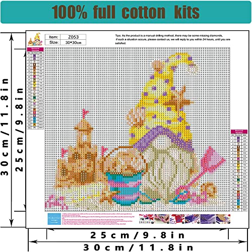 Tiwabb 6 Pack Gnome Stamped Cross Stitch Kits for Adults Beginners - color: Gnome Cross Stitch Kits