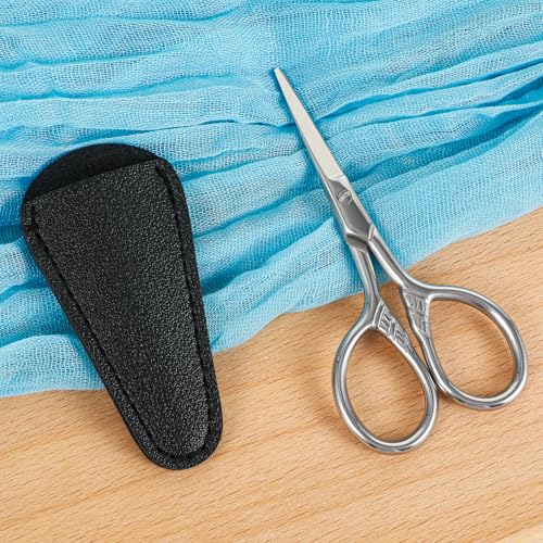 Mabor 3.54-inch Small Sewing Scissors, Stainless Steel Embroidery Craft Scissors with Sheath, Precision DIY Crafting & Office Cutting Tools