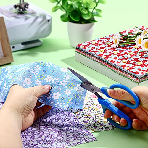 Irenare 100 Pcs 8 x 8 Inches Cotton Fabric Squares Bundle Quilting Fabric - style: Floral